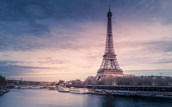 Eiffel Tower and the River Seine in Paris